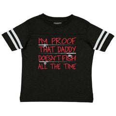 Fish All The Time Toddler Football Jersey Tee-Direct To Garment Print-Brisco Baby