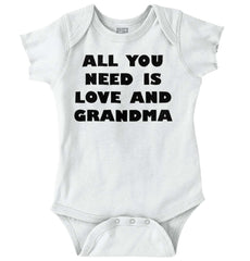 All You Need Is Love And Grandma Romper Bodysuit-Direct To Garment Print-Brisco Baby