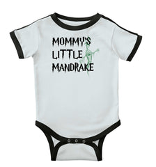 Mommy's Little Mandrake Ringer Romper Bodysuit-Direct To Garment Print-Brisco Baby