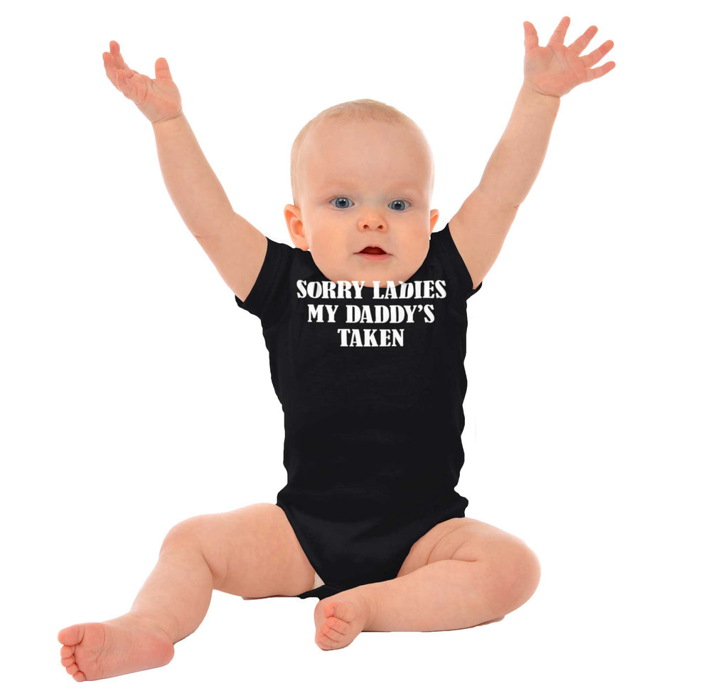 Daddy's Taken Romper Bodysuit-Direct To Garment Print-Brisco Baby