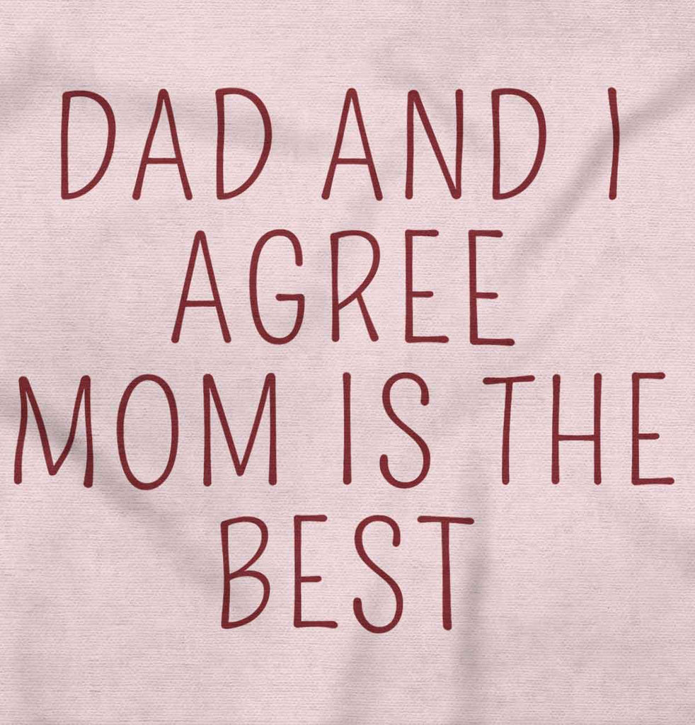 Mom Is Best Baby Ruffled Trim Romper-Direct To Garment Print-Brisco Baby