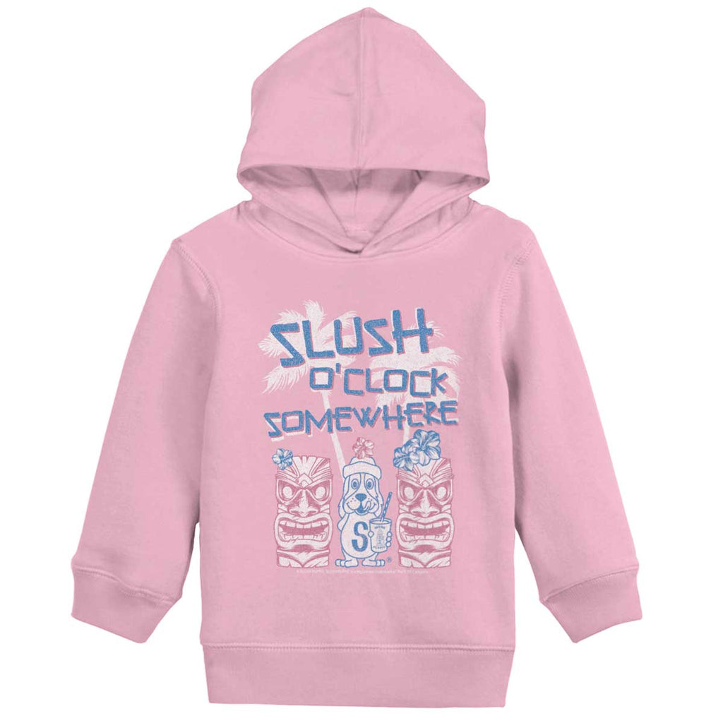 Slush O Clock Somewhere Toddler Pullover Hoodie-Direct To Garment Print-Brisco Baby