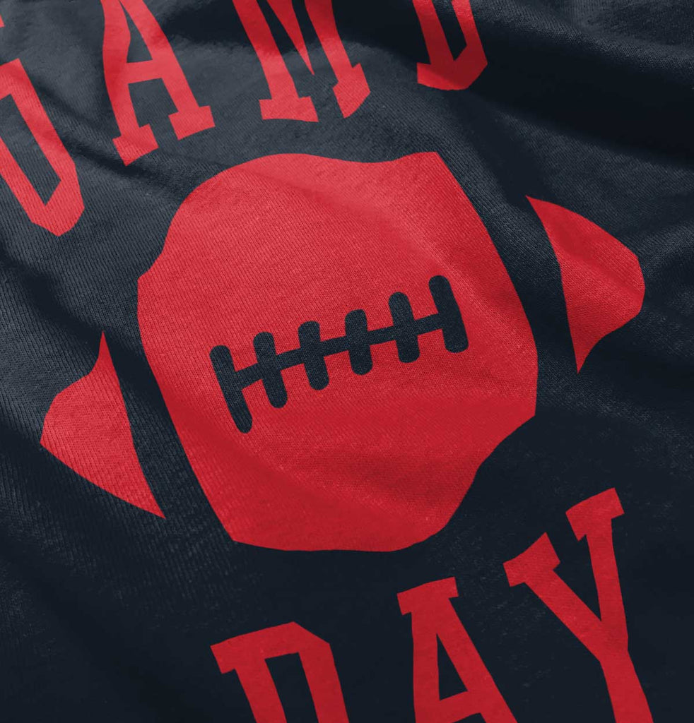 Game Day Toddler Ruffled Trim T-Shirt-Direct To Garment Print-Brisco Baby