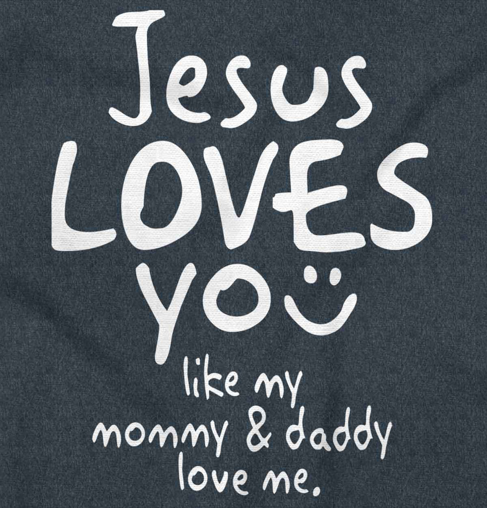 Jesus Loves You Football Romper Bodysuit-Direct To Garment Print-Brisco Baby