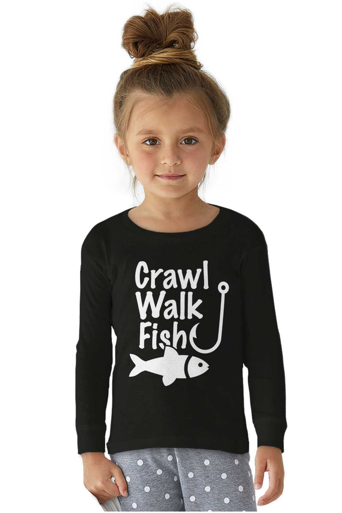 Crawl Walk Fish Solid Baby Pajama Top-Direct To Garment Print-Brisco Baby