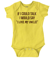 I Love My Uncle Toddler Romper Bodysuit-Direct To Garment Print-Brisco Baby