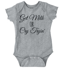 Get Milk Romper Bodysuit-Direct To Garment Print-Brisco Baby