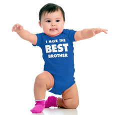 I Have The Best Brother Romper Bodysuit-Direct To Garment Print-Brisco Baby