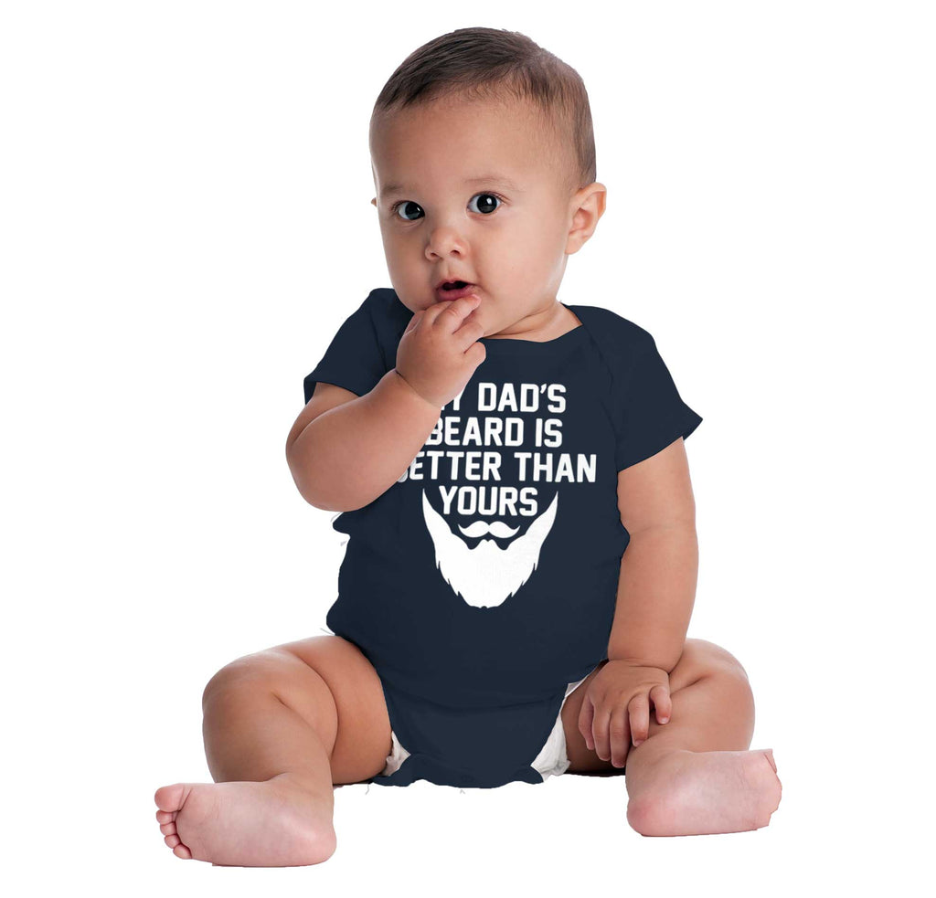 Dad's Beard Romper Bodysuit-Direct To Garment Print-Brisco Baby