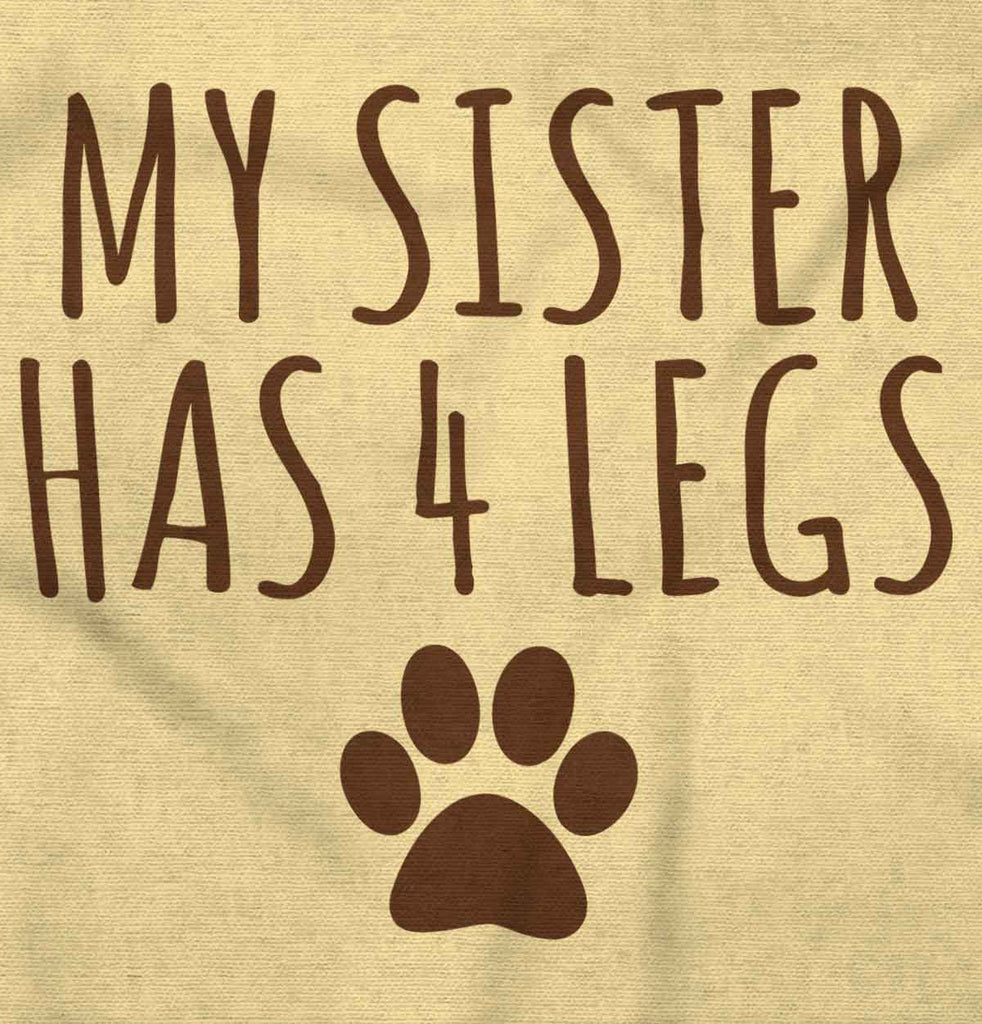 Sister has 4 legs Romper Bodysuit-Direct To Garment Print-Brisco Baby