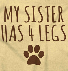 Sister has 4 legs Romper Bodysuit-Direct To Garment Print-Brisco Baby