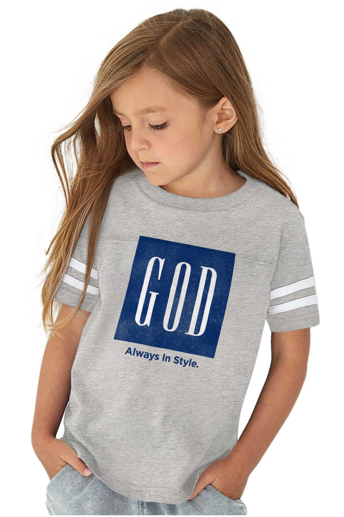 God In Style Toddler Football Jersey Tee-Direct To Garment Print-Brisco Baby