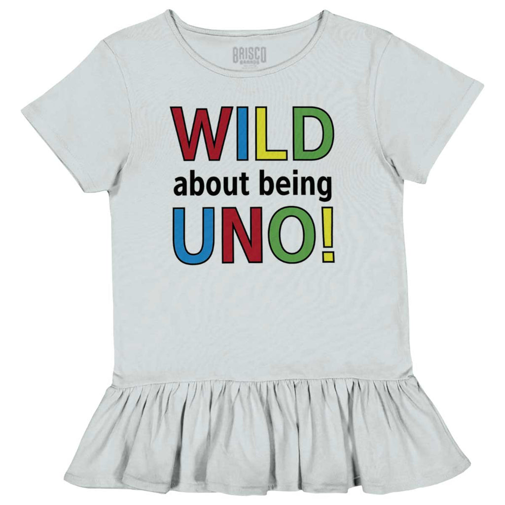 Uno Toddler Ruffle Bottom Tee-Direct To Garment Print-Brisco Baby