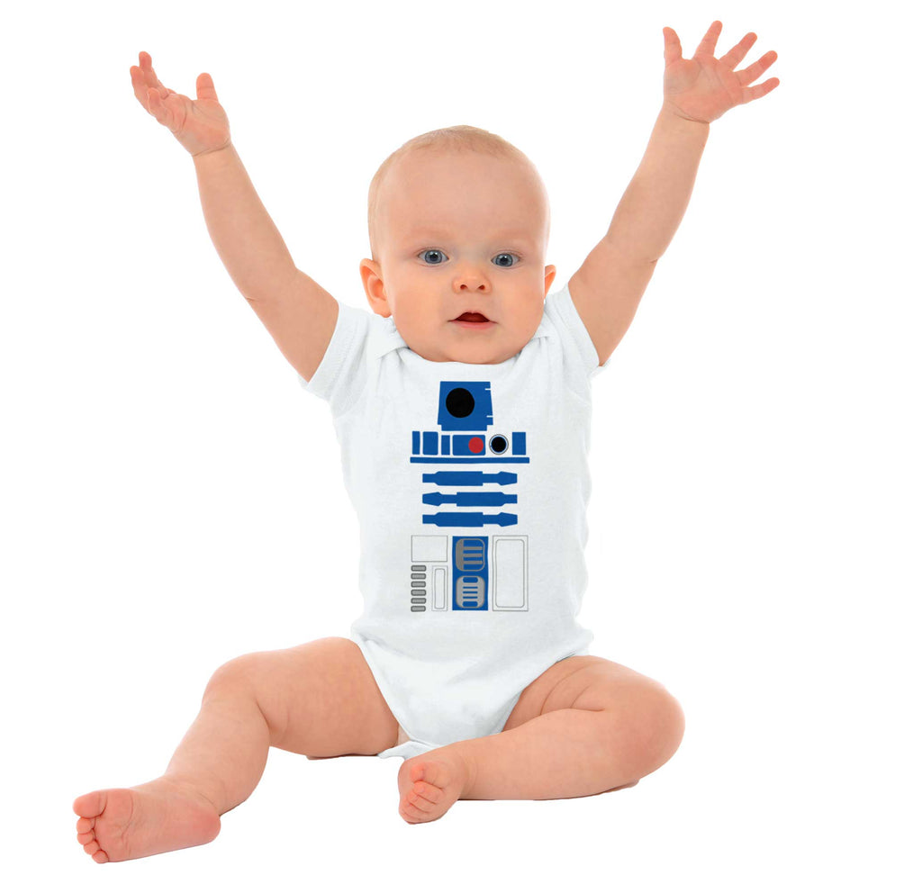 R2D2 Romper Bodysuit-Direct To Garment Print-Brisco Baby