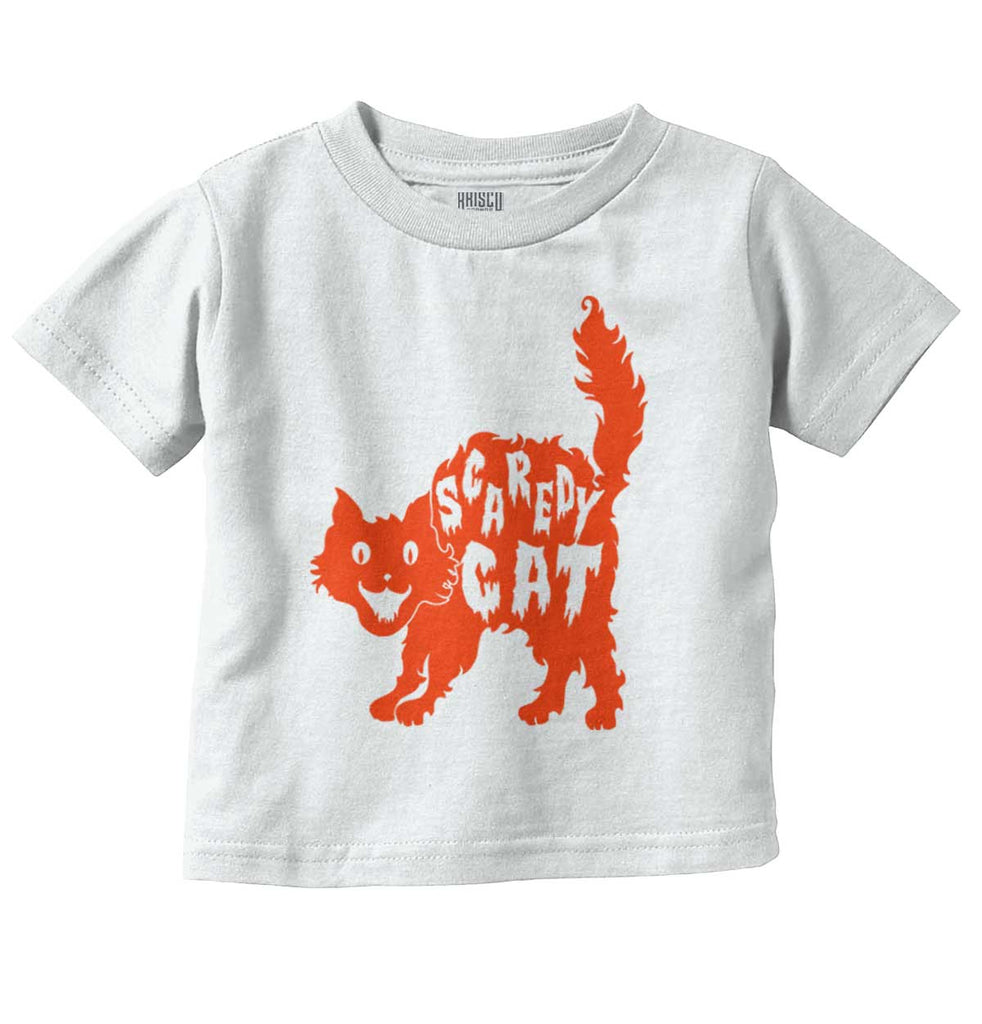 Scaredy Cat Infant Toddler T Shirt-Direct To Garment Print-Brisco Baby