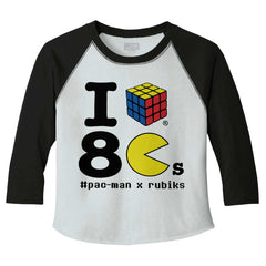 I Love The 80s Toddler Baseball-Direct To Garment Print-Brisco Baby