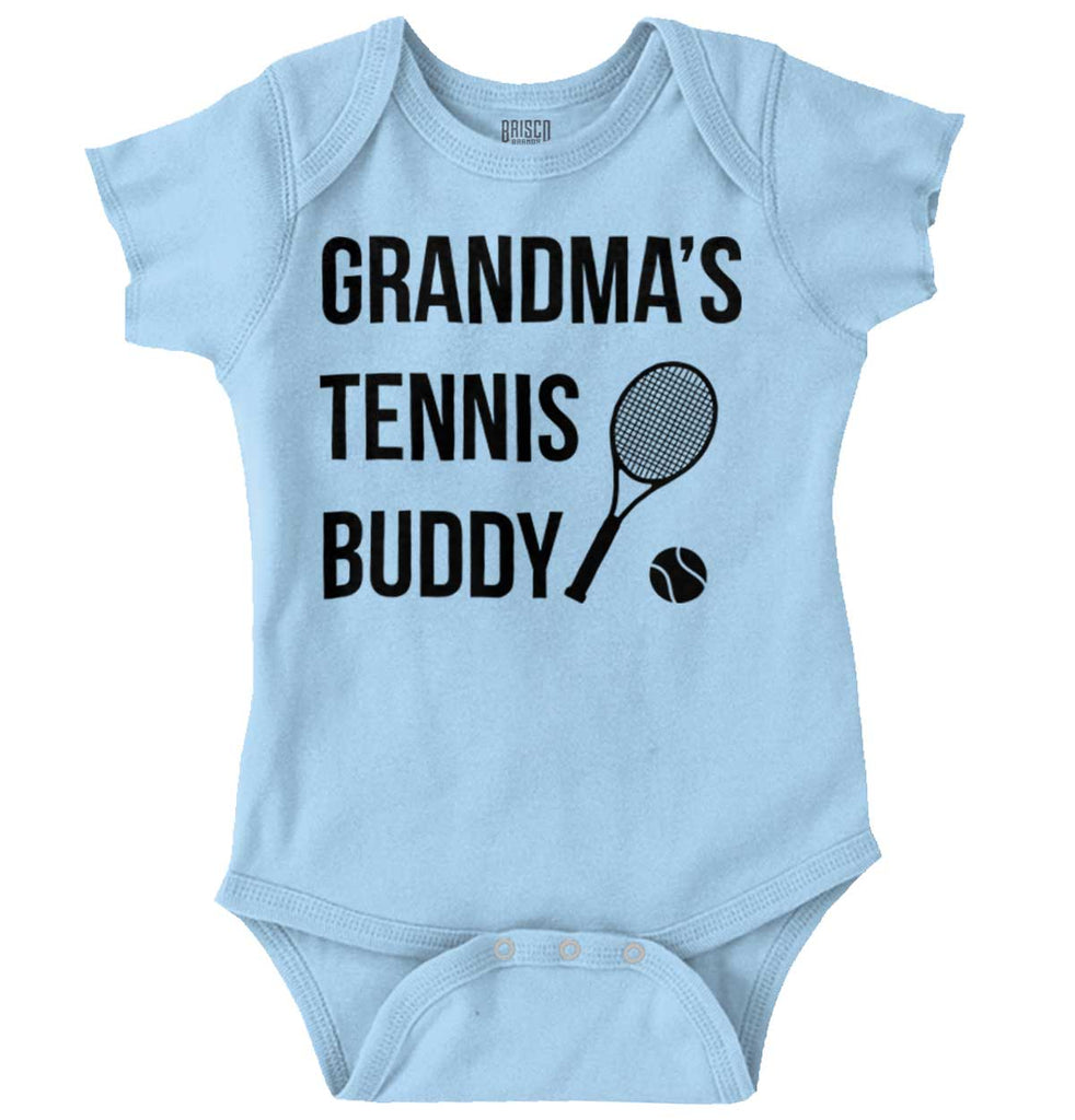 Grandma's Tennis Buddy Romper Bodysuit-Direct To Garment Print-Brisco Baby