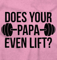 Does Your Papa Lift? Infant Baby Bib-Direct To Garment Print-Brisco Baby