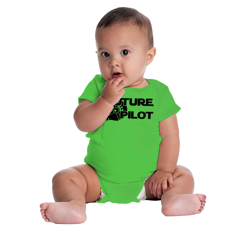 Future Pilot Romper Bodysuit-Direct To Garment Print-Brisco Baby