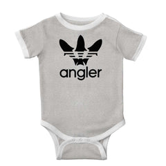 Angler Ringer Bodysuit-Direct To Garment Print-Brisco Baby