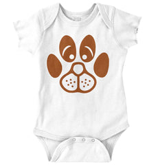 Paw Print Puppy Romper Bodysuit-Direct To Garment Print-Brisco Baby
