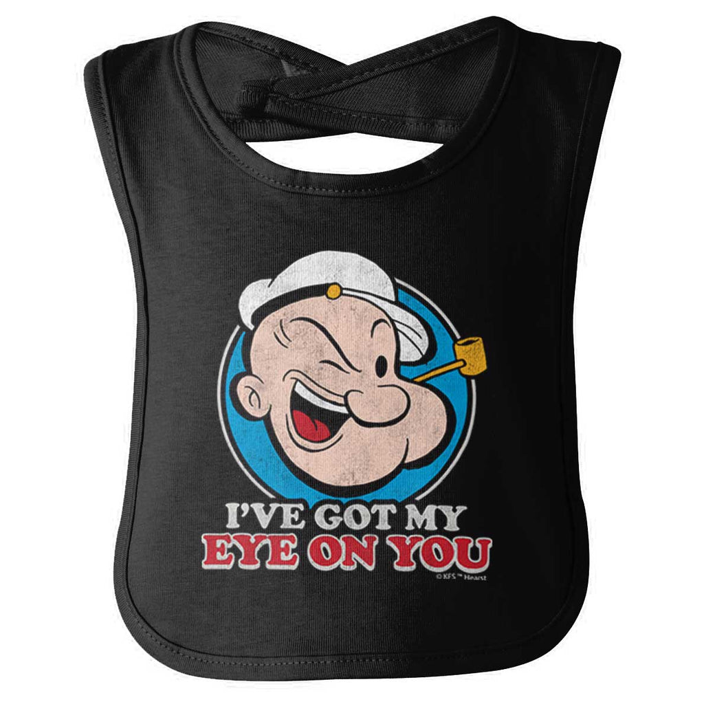Got My Eye On You Infant Baby Bib-Direct To Garment Print-Brisco Baby