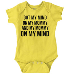 Mind On Mommy Romper Bodysuit-Direct To Garment Print-Brisco Baby