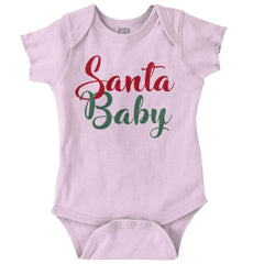 Santa Baby Romper Bodysuit-Direct To Garment Print-Brisco Baby