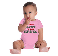 Not Short Elf Size Romper Bodysuit-Direct To Garment Print-Brisco Baby