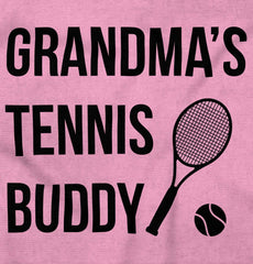 Grandma's Tennis Buddy Romper Bodysuit-Direct To Garment Print-Brisco Baby