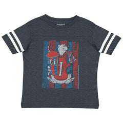 Distressed Icee Toddler Football Jersey Tee-Direct To Garment Print-Brisco Baby