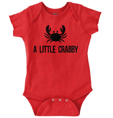 A Little Crabby Romper Bodysuit-Direct To Garment Print-Brisco Baby
