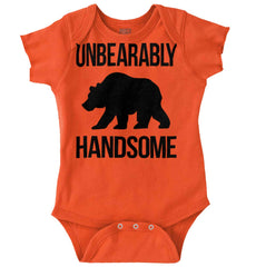 Unbearably Handsome Romper Bodysuit-Direct To Garment Print-Brisco Baby