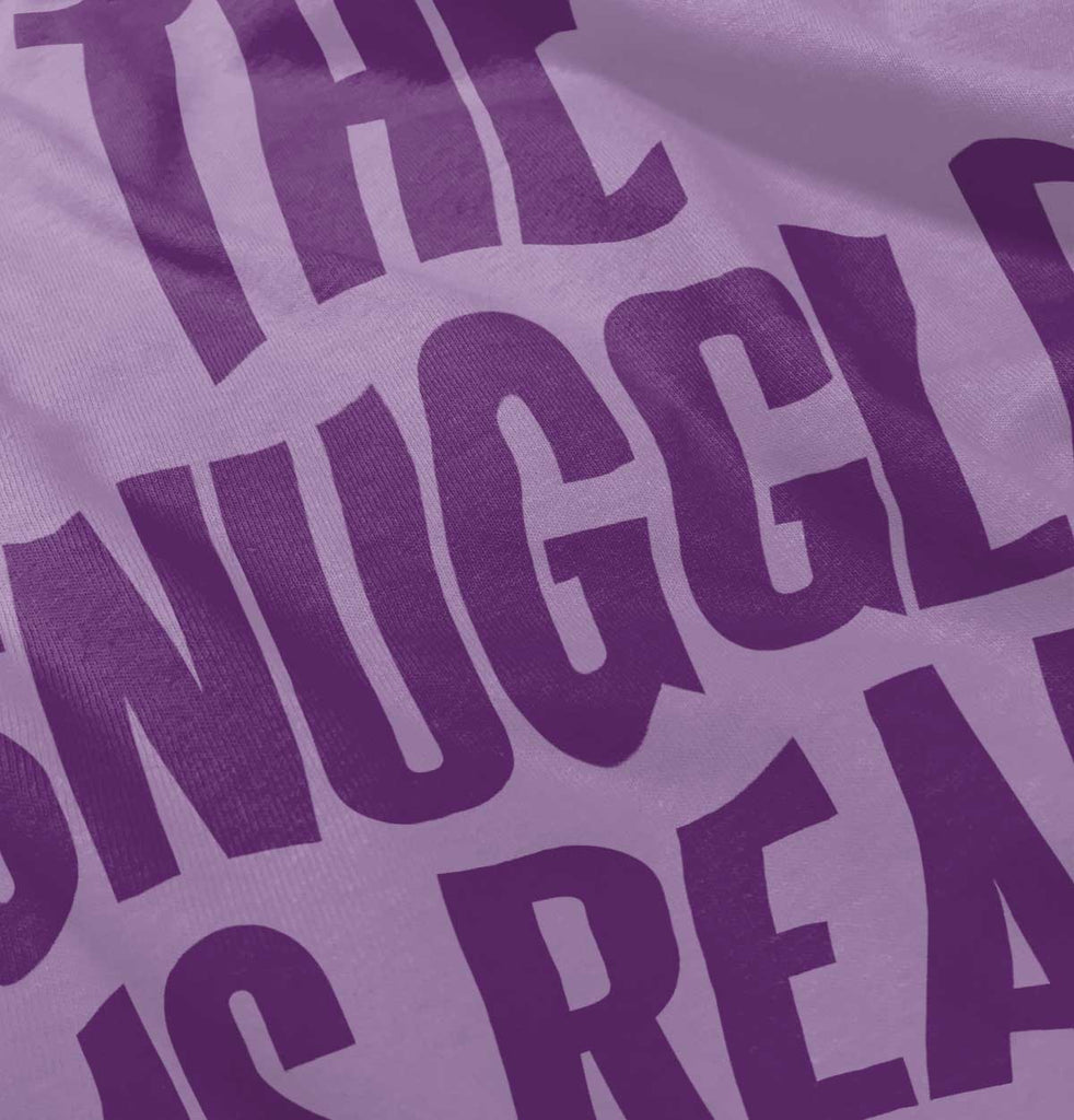 Snuggle Is Real Baby Ruffled Trim Romper-Direct To Garment Print-Brisco Baby