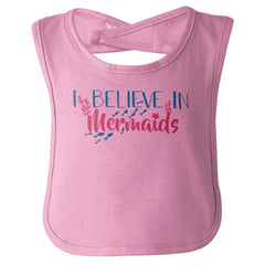 Believe In Mermaids Infant Baby Bib-Direct To Garment Print-Brisco Baby