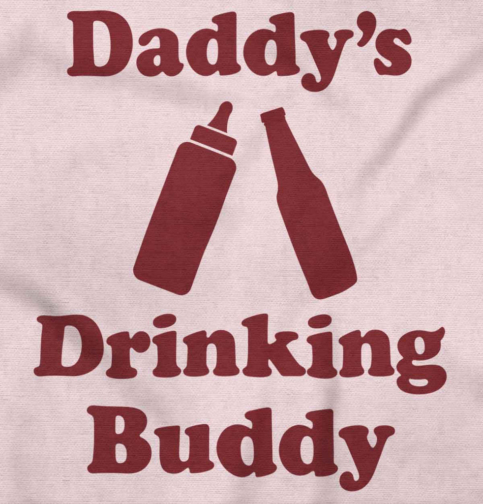 Drinking Buddy Baby Ruffled Trim Romper-Direct To Garment Print-Brisco Baby