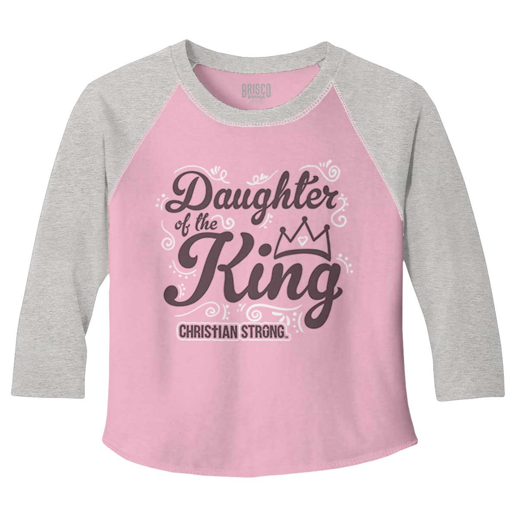 Daughter Of The King Toddler Baseball-Direct To Garment Print-Brisco Baby