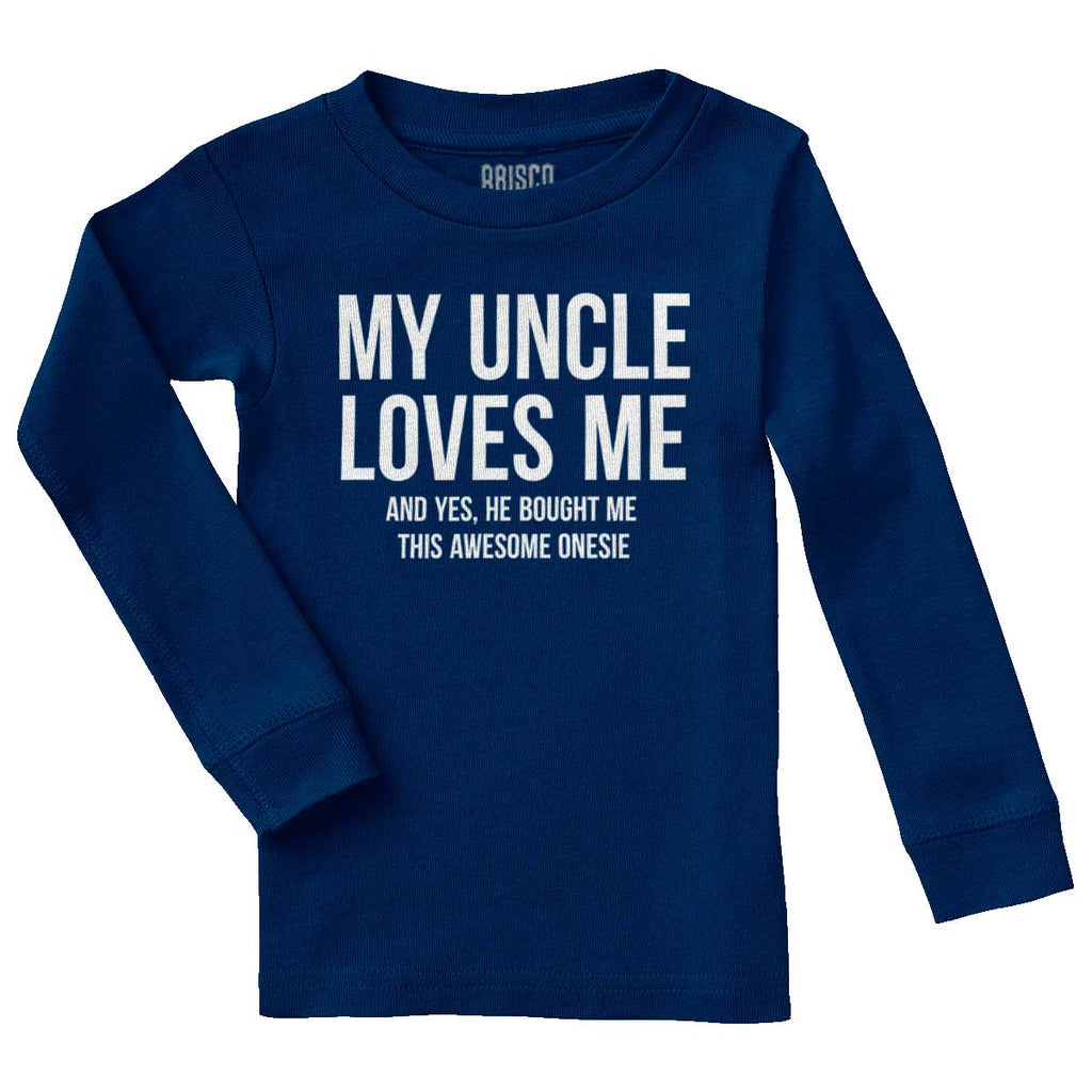 Uncle Loves Me Bough Solid Long Sleeve T-Direct To Garment Print-Brisco Baby