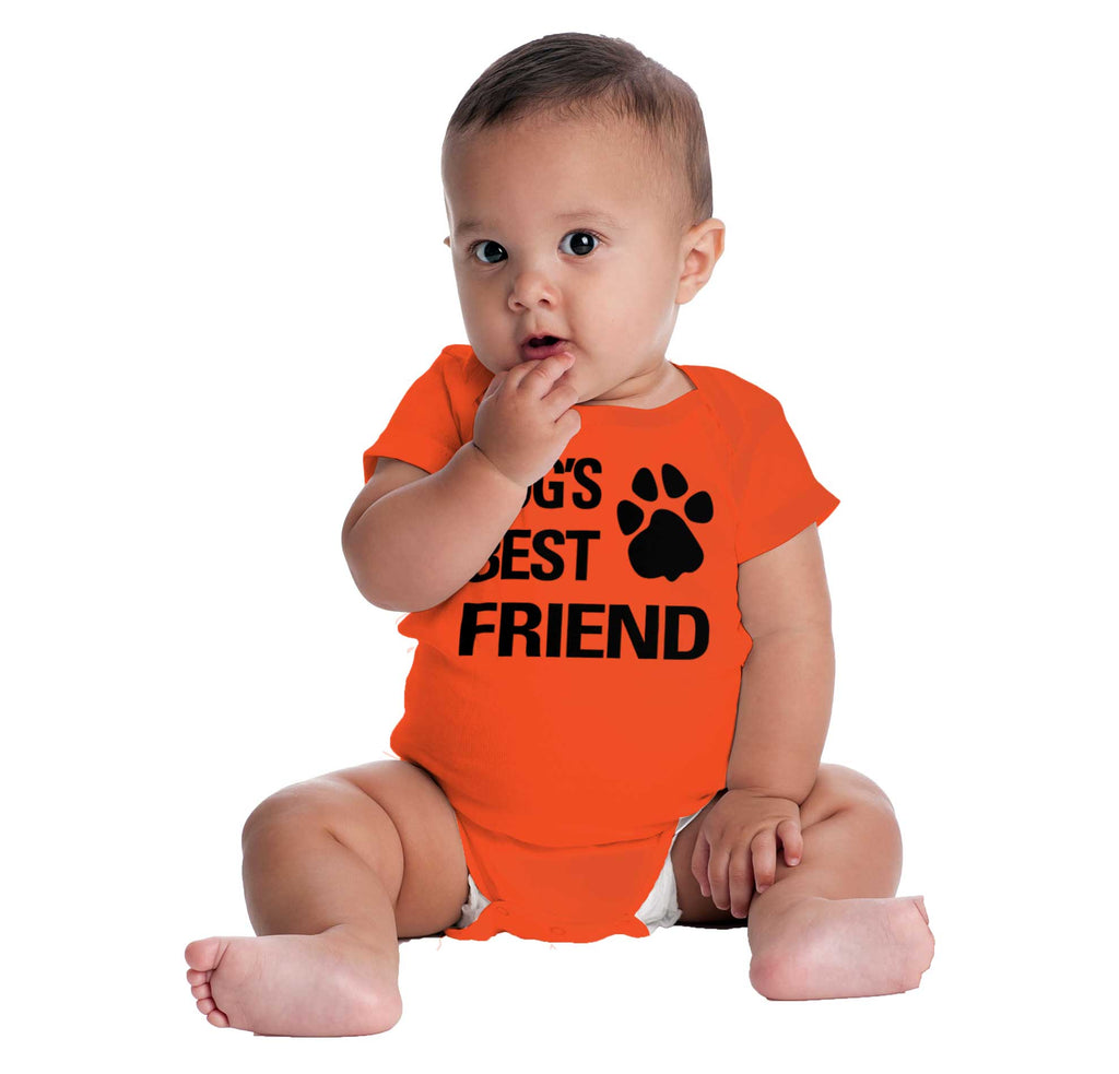 Dog's Best Friend Romper Bodysuit-Direct To Garment Print-Brisco Baby