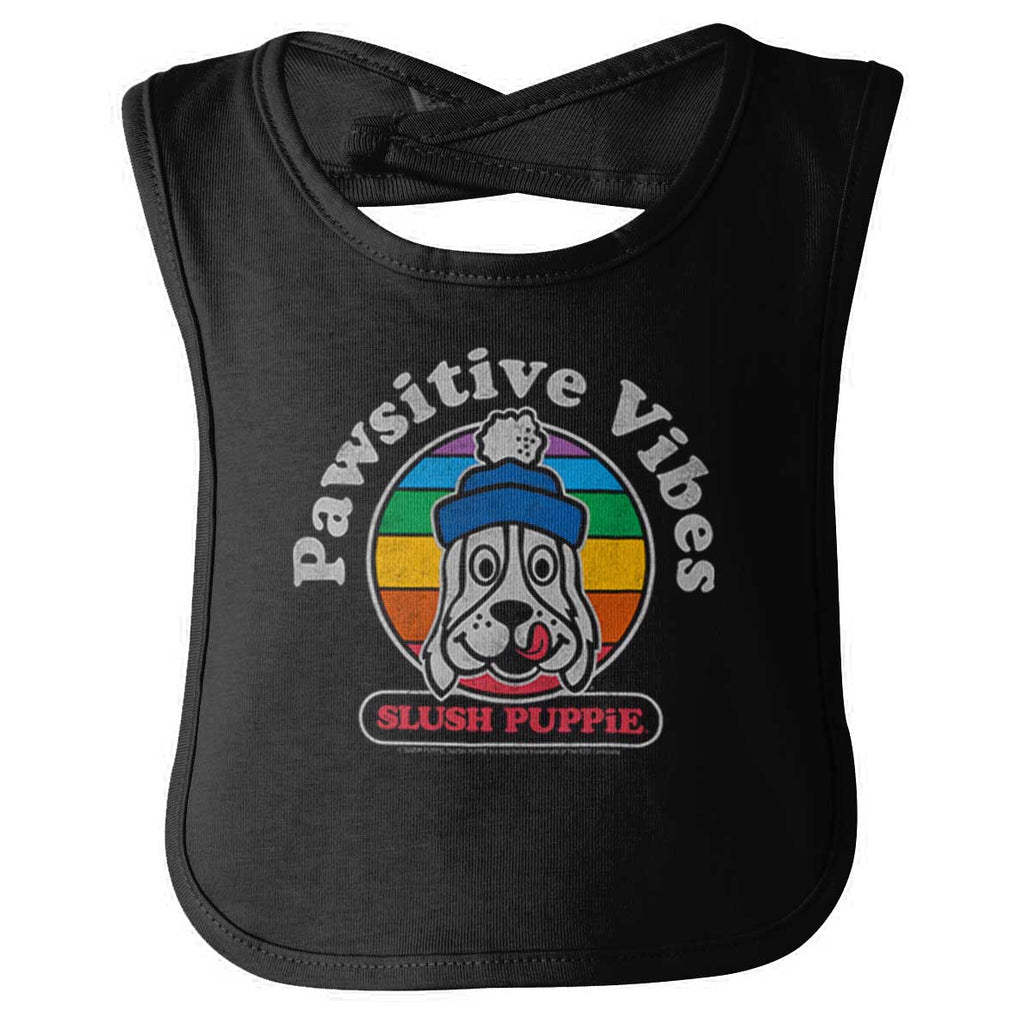 Pawsitive Vibes Infant Baby Bib-Direct To Garment Print-Brisco Baby