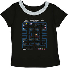 Game Screen Toddler Ruffled Trim T-Shirt-Direct To Garment Print-Brisco Baby