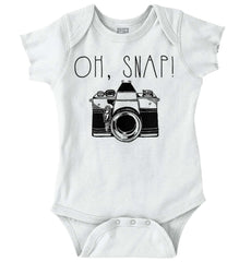 Oh Snap Camera Romper Bodysuit-Direct To Garment Print-Brisco Baby
