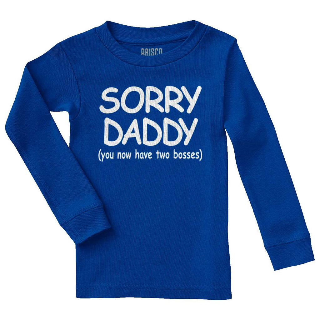 Sorry Daddy Solid Baby Pajama Top-Direct To Garment Print-Brisco Baby