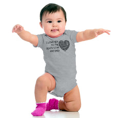 Love You Death Star Romper Bodysuit-Direct To Garment Print-Brisco Baby