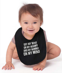 Mind On Mommy Infant Baby Bib-Direct To Garment Print-Brisco Baby
