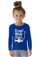 Crawl Walk Fish Solid Baby Pajama Top-Direct To Garment Print-Brisco Baby