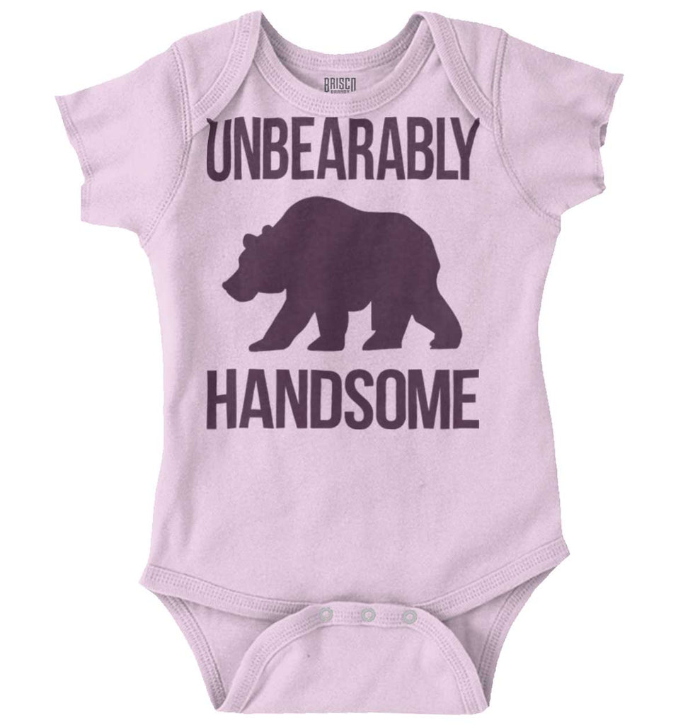 Unbearably Handsome Romper Bodysuit-Direct To Garment Print-Brisco Baby
