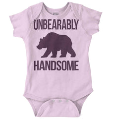 Unbearably Handsome Romper Bodysuit-Direct To Garment Print-Brisco Baby