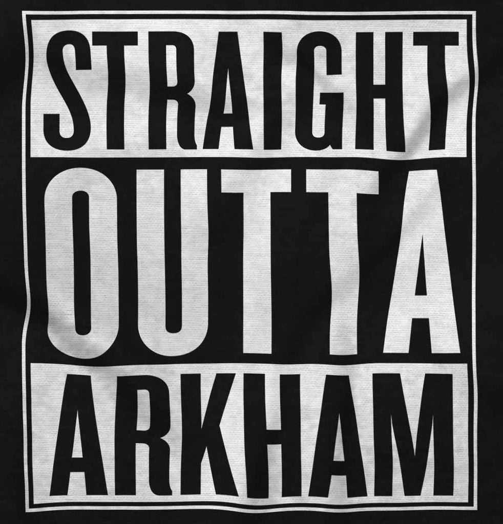 Straight Outta Arkham Infant Baby Bib-Direct To Garment Print-Brisco Baby