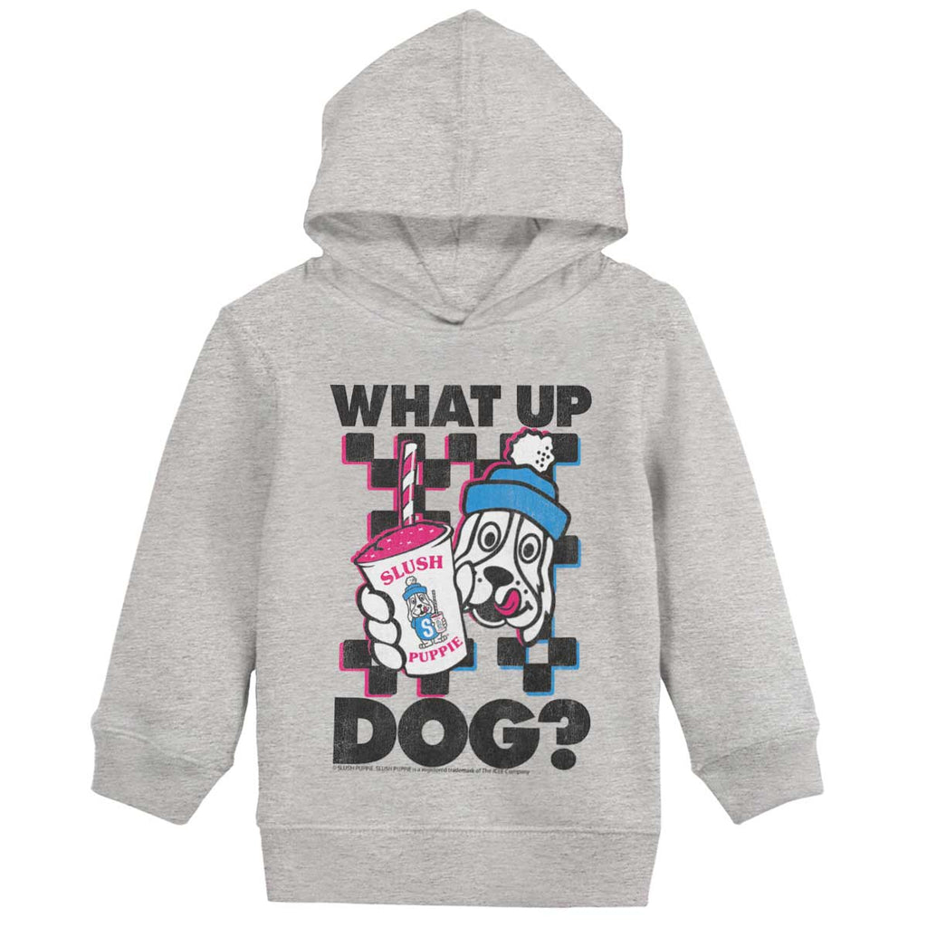 What Up Dog Toddler Pullover Hoodie-Direct To Garment Print-Brisco Baby